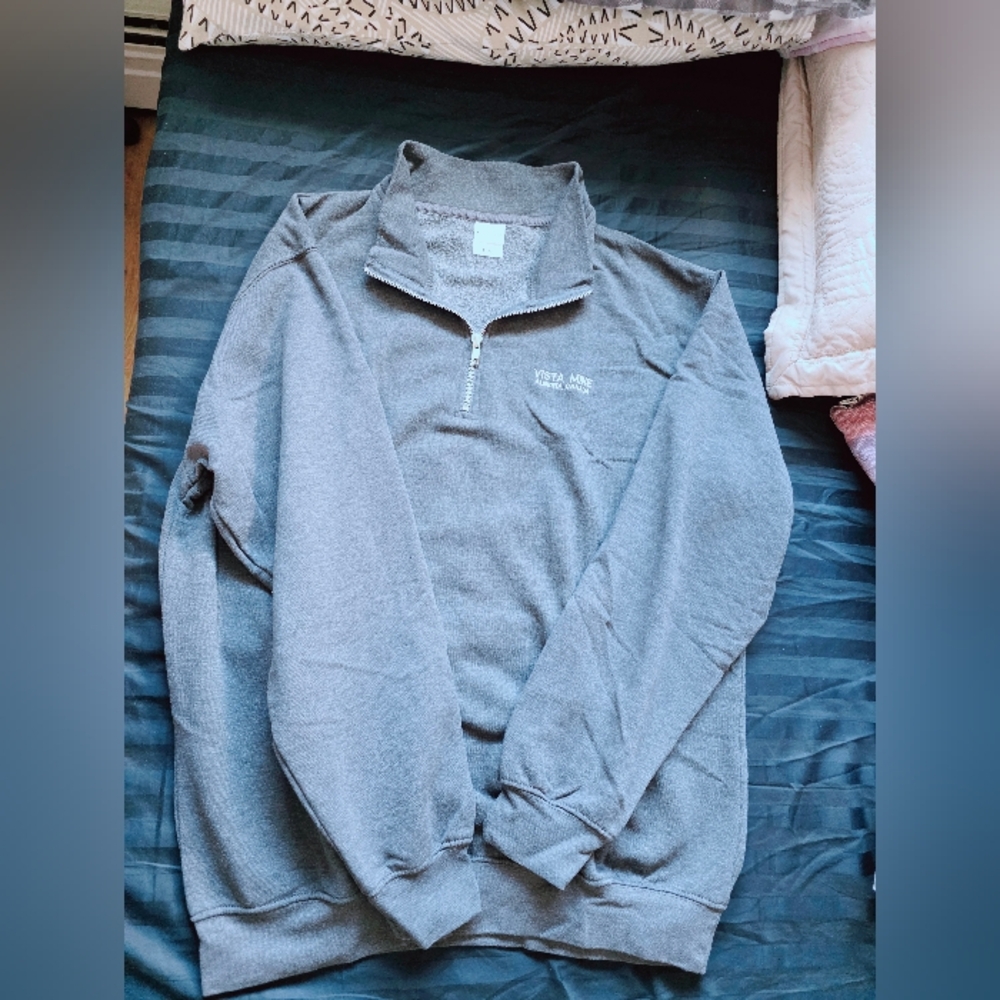 Men's Gray Zip-Up Sweater